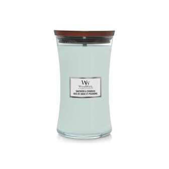 WoodWick Geurkaars Large | Sagewood &amp; Seagrass