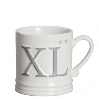 Bastion Collections Mug Large White XL in Grey